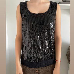 Black Sequin Top